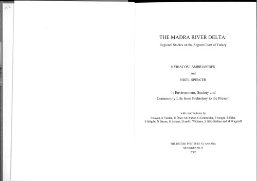 The Madra River Delta: Regional Studies on the Aegean Coast of Turkey