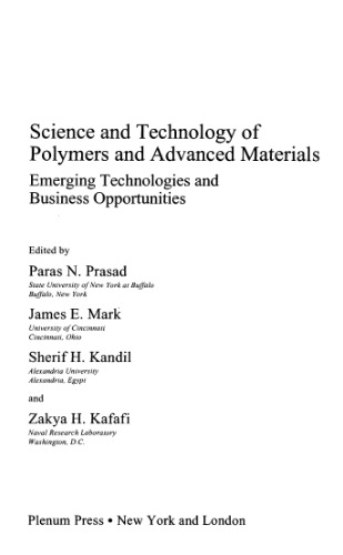 Science and Technology of Polymers and Advanced Materials