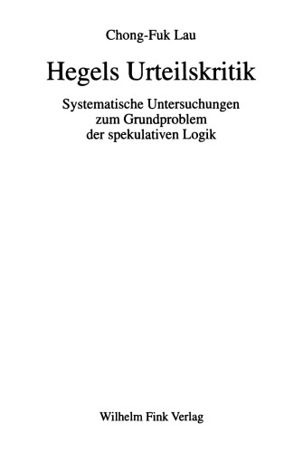 Hegels Urteilskritik