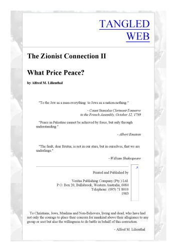 The Zionist Connection (Part-2) What Price Peace ?