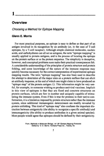 Epitope Mapping Protocols