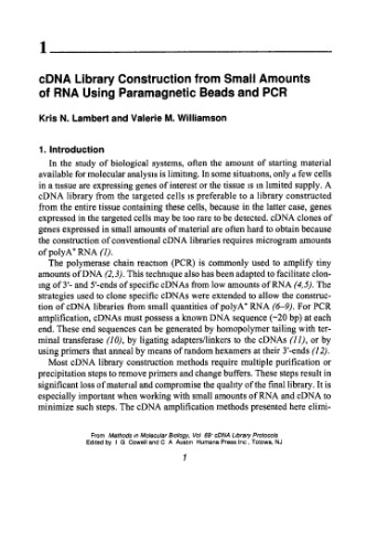 cDNA Library Protocols