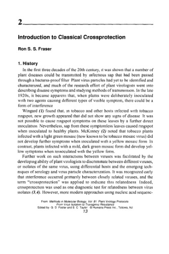 Plant Virology Protocols: From Virus Isolation to Transgenic Resistance