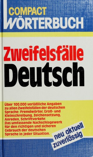 Compact Wörterbuch - Zweifelsfälle Deutsch