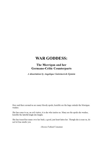 War Goddess - The Morrigan and her Germano-Celtic Counterparts