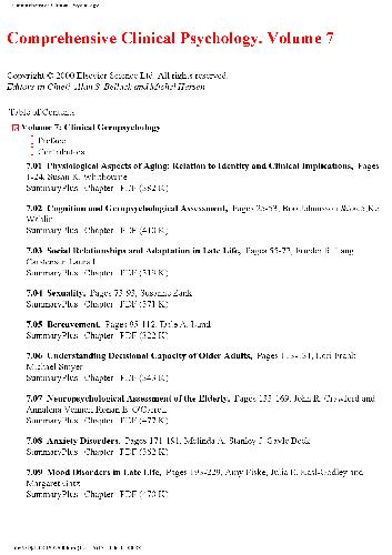 Comprehensive Clinical Psychology