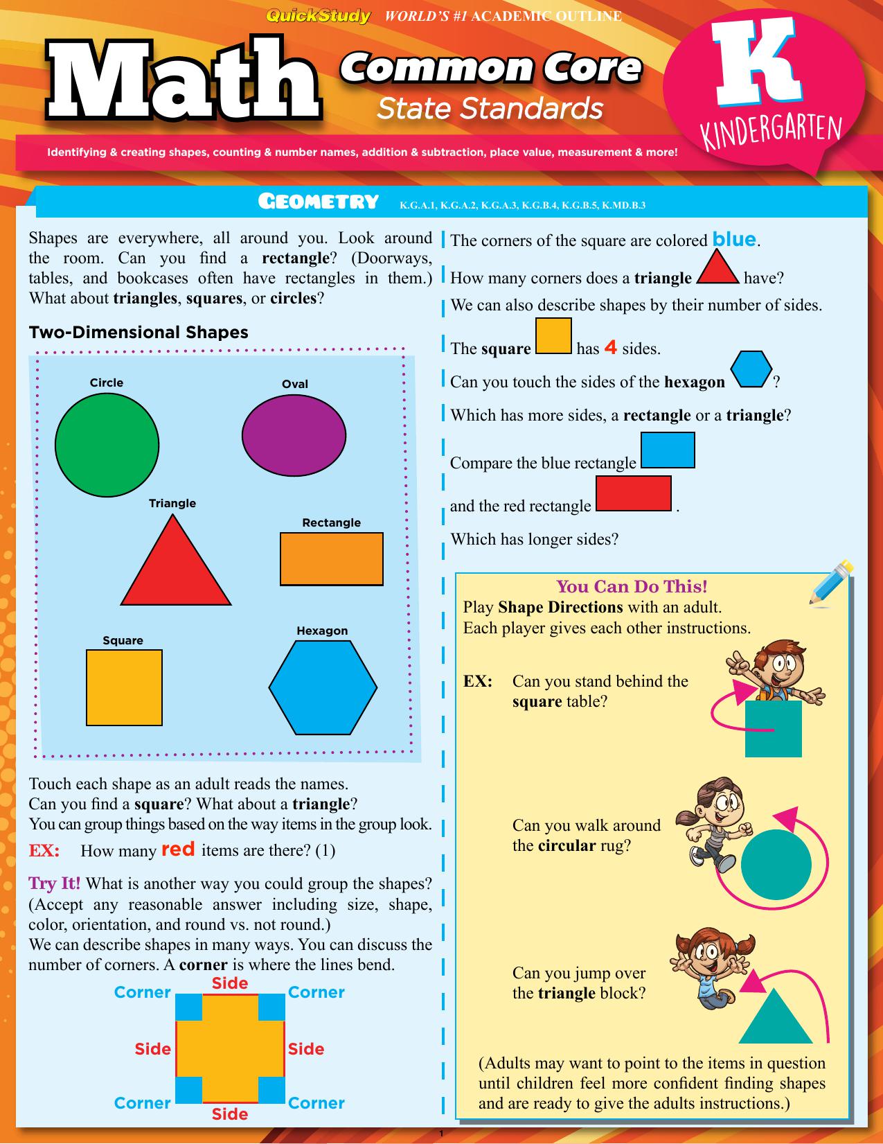 Math Common Core Kindergarten