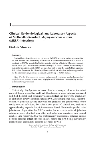 Methicillin-Resistant Staphylococcus aureus (MRSA) Protocols