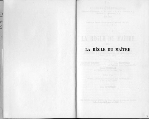 La Règle du Maître  concordance et index orthographique, tome III