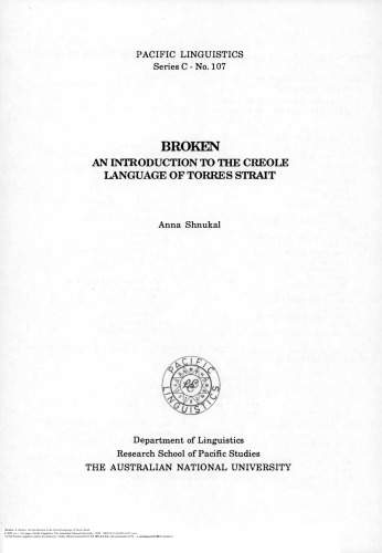 Broken: An Introduction to the Creole Language of Torres Strait