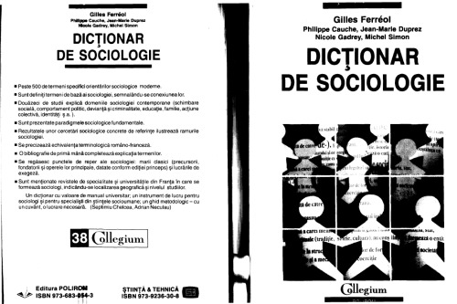 Dictionar de sociologie