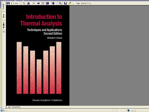 Introduction to Thermal Analysis: Techniques and Applications