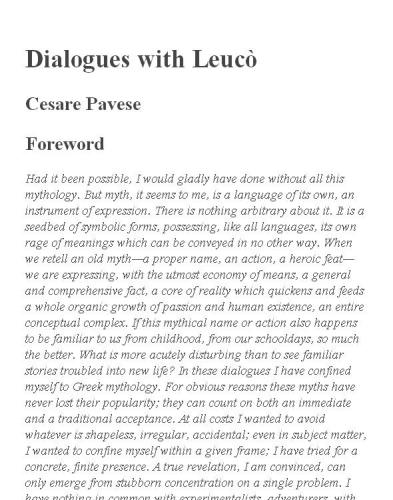 Dialogues with Leucò