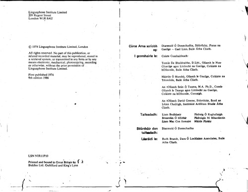 Irish Course: The Illustrated Book (Cúrsa Gaeilge)