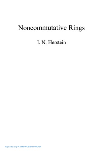 Noncommutative Rings