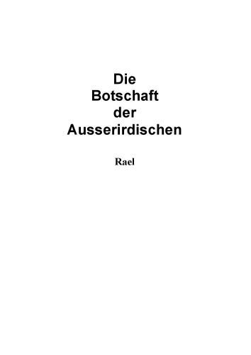 Die Botschaft der Ausserirdischen