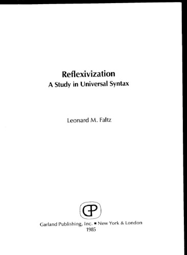 Reflexivization: a study in universal syntax