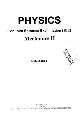 Physics For IIT-JEE 2012-2013 : Mechanics - II