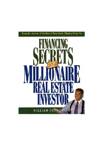 Financing Secrets of a Millionaire Real Estate Investor