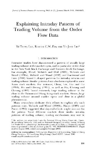 Explaining Intraday Pattern Of Trading Volume From The Order Flow Data