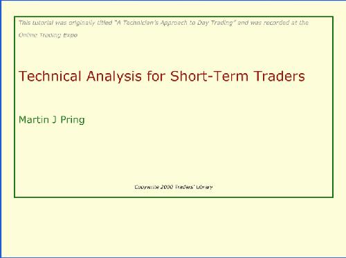 Technical Analysis For Short-Term Traders