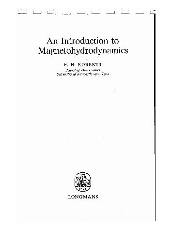 An introduction to magnetohydrodynamics