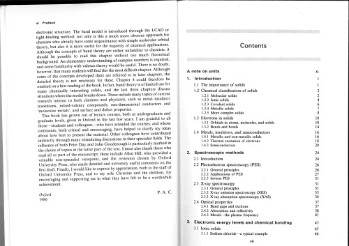 The Electronic Structure and Chemistry of Solids