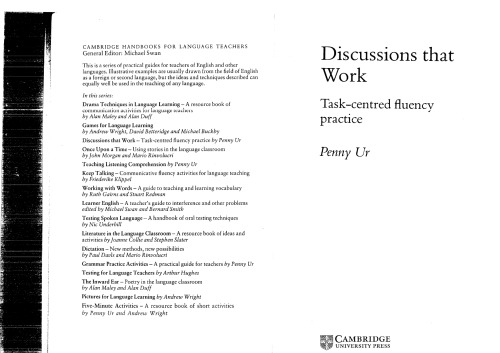 Discussions that work:  Task-centred fluency practice