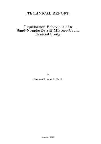 Liquefaction Behaviour of a Sand-Nonplastic Silt Mixture:Cyclic Triaxial Study