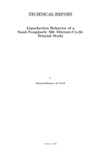 Liquefaction Behaviour of a Sand-Nonplastic Silt Mixture:Cyclic Triaxial Study