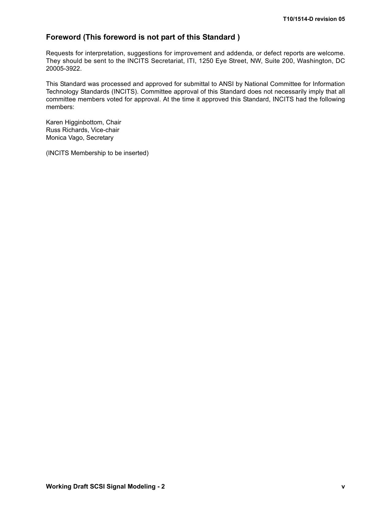 SCSI Signal Modelling - 2 (SSM-2 r05a)