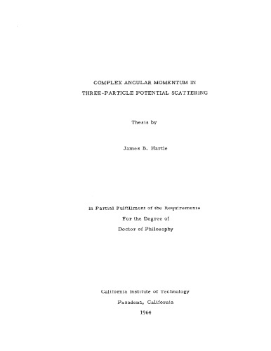 Complex angular momentum in three-particle potential scattering