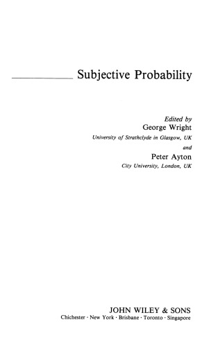 Subjective Probability