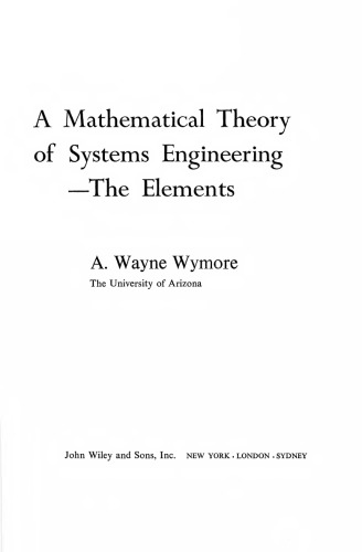 Mathematical Theory of Systems Engineering