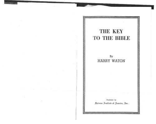 The key to the Bible.