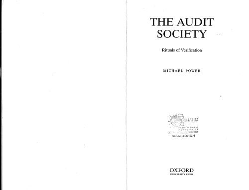 The audit society: Rituals of verification