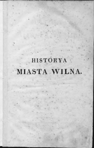 Historya miasta Wilna