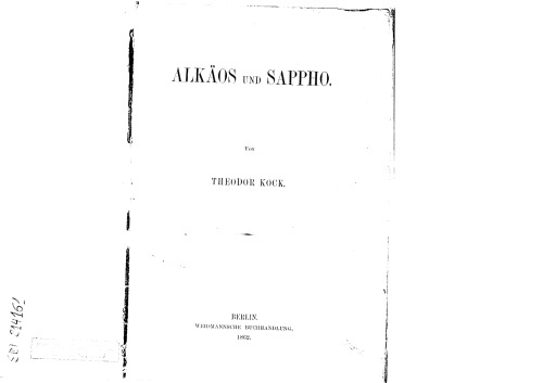 Alkaos und Sappho