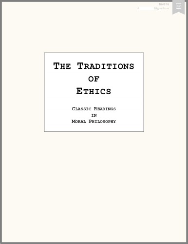 The Tradition of Ethics