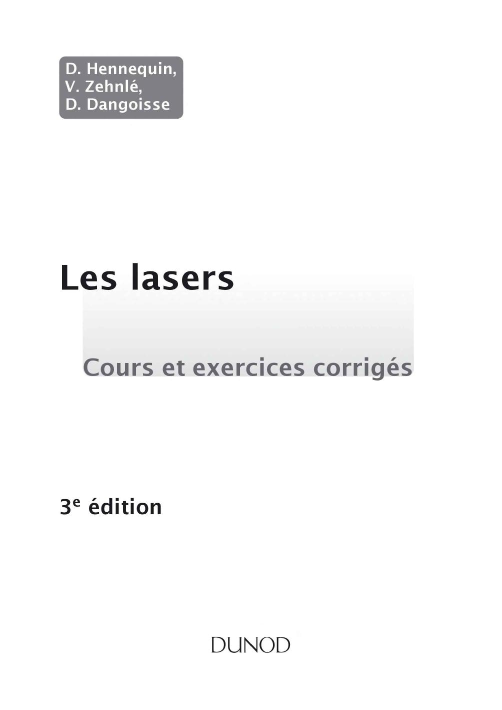 Les lasers - 3e édition