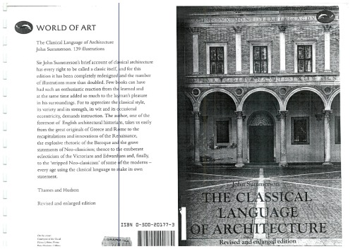 The Classical Language of Architecture