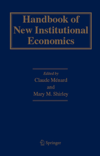 Handbook of new institutional economics