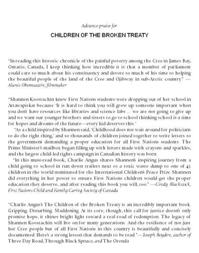 Children of the Broken Treaty: Canada’s Lost Promise and One Girl’s Dream