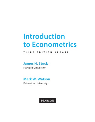 Introduction to Econometrics [3rd ed. update]