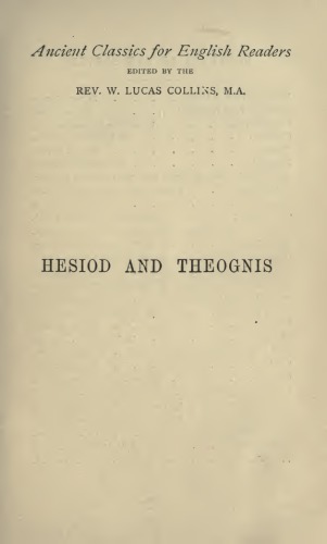 HESIOD AND THEOGNIS