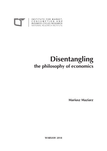 Disentangling the philosophy of economics