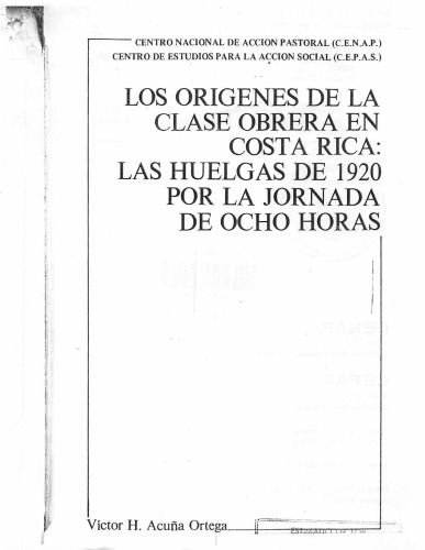 Los orígenes de la clase obrera en Costa Rica: las huelgas de 1920 por la jornada de ocho horas