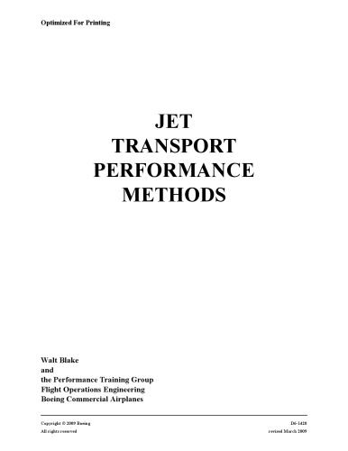 Jet Transport Performance Methods D6-1420