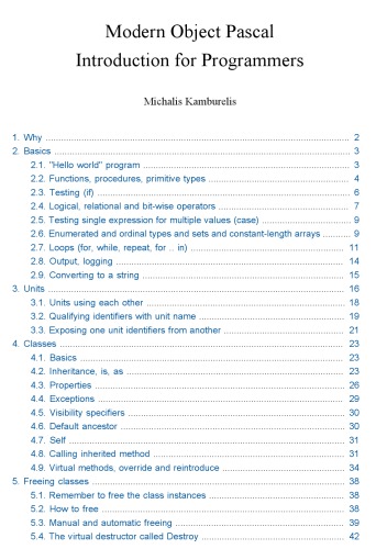 Modern Object Pascal. Introduction for Programmers [2018 ed.]