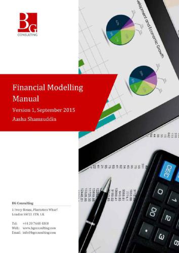 Financial Modelling Manual A comprehensive but succinct step-by-step guide to building a financial forecast model in Excel